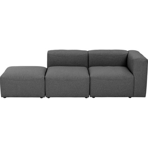 2-Sitzer MAX WINZER Lena Sofas Gr. B/H/T: 250 cm x 73 cm x 100 cm, Flachgewebe 20005, grau (anthrazit) 2-Sitzer Sofas Sofa-Set 06 aus 3 Sitz-Elementen, individuell kombinierbar