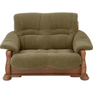 2-Sitzer MAX WINZER Texas Sofas Gr. B/H/T: 147 cm x 95 cm x 98 cm, Stoff, grün 2-Sitzer Sofas mit dekorativem Holzgestell, Breite 147 cm