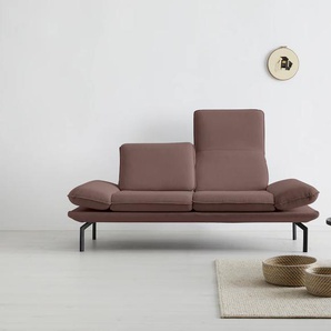 2-Sitzer OTTO PRODUCTS Bennid Sofas Gr. B/H/T: 208 cm x 83 cm x 95 cm, Struktur (recyceltes Polyester), Sitzbreite 65 cm, mit Arm- und Rückenfunktion, lila (flieder) 2-Sitzer Sofas