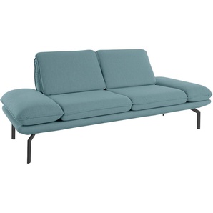 2-Sitzer OTTO PRODUCTS Bennid Sofas Gr. B/H/T: 208 cm x 83 cm x 95 cm, Struktur (recyceltes Polyester), Sitzbreite 65cm ohne Funktion, blau (eisblau) 2-Sitzer Sofas