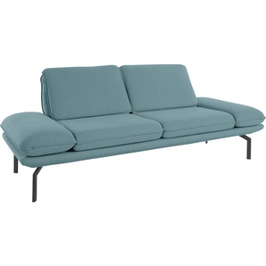 2-Sitzer OTTO PRODUCTS Bennid Sofas Gr. B/H/T: 228 cm x 83 cm x 95 cm, Struktur (recyceltes Polyester), Sitzbreite 75 cm ohne Funktion, blau (eisblau) 2-Sitzer Sofas