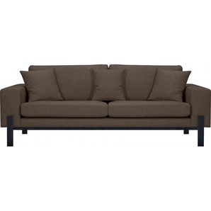 2-Sitzer OTTO PRODUCTS Ennis Sofas Gr. B/H/T: 197 cm x 86 cm x 88 cm, Samtoptik recycelt, braun 2-Sitzer Sofas Verschiedene Bezugsqualitäten: Baumwolle, recyceltes Polyester