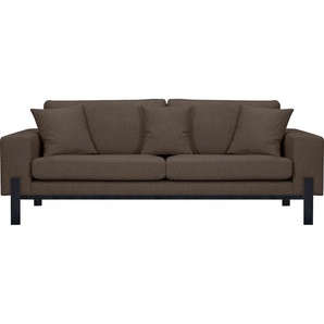 2-Sitzer OTTO PRODUCTS Ennis Sofas Gr. B/H/T: 197 cm x 86 cm x 88 cm, Samtoptik recycelt, braun 2-Sitzer Sofas Verschiedene Bezugsqualitäten: Baumwolle, recyceltes Polyester