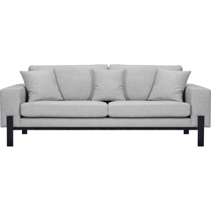 2-Sitzer OTTO PRODUCTS Ennis Sofas Gr. B/H/T: 197 cm x 86 cm x 88 cm, Samtoptik recycelt, grau (hellgrau) 2-Sitzer Sofas Verschiedene Bezugsqualitäten: Baumwolle, recyceltes Polyester