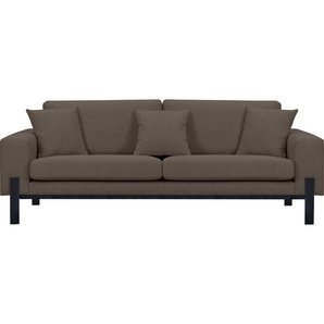 2-Sitzer OTTO PRODUCTS Ennis Sofas Gr. B/H/T: 197 cm x 86 cm x 88 cm, Struktur fein recycelt, braun 2-Sitzer Sofas Verschiedene Bezugsqualitäten: Baumwolle, recyceltes Polyester