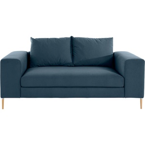 2-Sitzer OTTO PRODUCTS Finnja Sofas Gr. B/H/T: 187 cm x 83 cm x 103 cm, Lu x us-Microfaser mit Prägung, blau (dunkelblau) 2-Sitzer-Sofa 2-Sitzer Sofas
