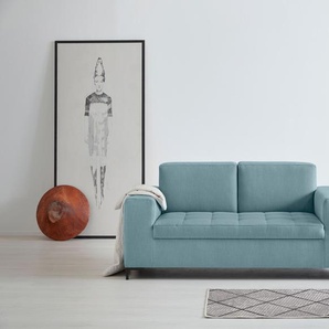 2-Sitzer OTTO PRODUCTS Grazzo Sofas Gr. B/H/T: 172 cm x 80 cm x 90 cm, Struktur (recyceltes Polyester), blau (eisblau) 2-Sitzer Sofas