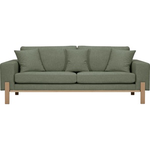 2-Sitzer OTTO PRODUCTS Hanne Sofas Gr. B/H/T: 197 cm x 86 cm x 88 cm, Samtoptik recycelt, grün 2-Sitzer Sofas Verschiedene Bezugsqualitäten: Baumwolle, recyceltes Polyester
