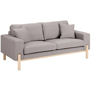 2-Sitzer OTTO PRODUCTS Hanne Sofas Gr. B/H/T: 197 cm x 86 cm x 88 cm, Baumwoll-/Leinenmix, grau (hellgrau) 2-Sitzer Sofas Verschiedene Bezugsqualitäten: Baumwolle, recyceltes Polyester