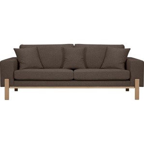 2-Sitzer OTTO PRODUCTS Hanne Sofas Gr. B/H/T: 197 cm x 86 cm x 88 cm, Samtoptik recycelt, braun 2-Sitzer Sofas Verschiedene Bezugsqualitäten: Baumwolle, recyceltes Polyester