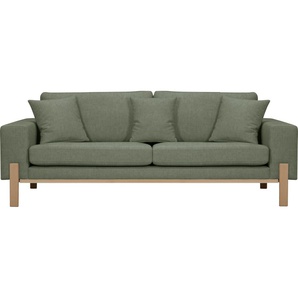 2-Sitzer OTTO PRODUCTS Hanne Sofas Gr. B/H/T: 197 cm x 86 cm x 88 cm, Samtoptik recycelt, grün 2-Sitzer Sofas Verschiedene Bezugsqualitäten: Baumwolle, recyceltes Polyester