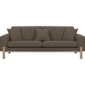 2-Sitzer OTTO PRODUCTS Hanne Sofas Gr. B/H/T: 197 cm x 86 cm x 88 cm, Struktur fein recycelt, braun 2-Sitzer Sofas Verschiedene Bezugsqualitäten: Baumwolle, recyceltes Polyester