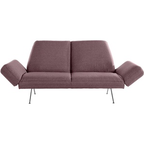 2-Sitzer PLACES OF STYLE Caiden Sofas Gr. B/H/T: 232 cm x 95 cm x 95 cm, Webstoff, lila (beere) 2-Sitzer Sofas