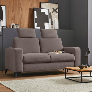 2-Sitzer PLACES OF STYLE Lolland Sofas Gr. B/H/T: 173 cm x 88 cm x 88 cm, Struktur flausch, grau (taupe) 2-Sitzer Sofas mit Federkern, auch abwischbarem Bezug