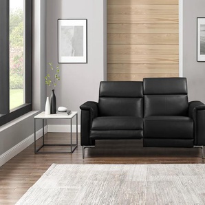 2-Sitzer PLACES OF STYLE Lund Sofas Gr. B/H/T: 160 cm x 97 cm x 100 cm, Kunstleder, manuelle Rela x funktion auf linker Seite, schwarz 2-Sitzer Sofas