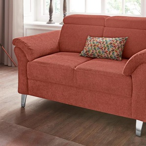 2-Sitzer SIT&MORE Arngast Sofas Gr. B/H/T: 156 cm x 84 cm x 93 cm, Lu x us-Microfaser, orange (terra) 2-Sitzer Sofas