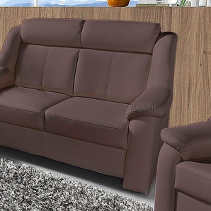 2-Sitzer SIT&MORE Basel Sofas Gr. B/H/T: 140 cm x 98 cm x 95 cm, Kunstleder SOFTLUX, braun (mokka) 2-Sitzer Sofas