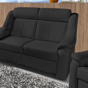 2-Sitzer SIT&MORE Basel Sofas Gr. B/H/T: 140 cm x 98 cm x 95 cm, Kunstleder SOFTLUX, schwarz 2-Sitzer Sofas