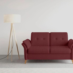 2-Sitzer SIT&MORE Göteborg Sofas Gr. B/H/T: 171 cm x 90 cm x 102 cm, Luxus-Microfaser Florence, rot (bordeaux) 2-Sitzer Sofas inklusive Sitztiefenverstellung und Federkern