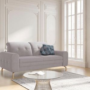 2-Sitzer SIT&MORE Orient 4 V Sofas Gr. B/H/T: 176 cm x 80 cm x 101 cm, Soft clean, ohne Kopfteilverstellung, silberfarben (silber) 2-Sitzer Sofas