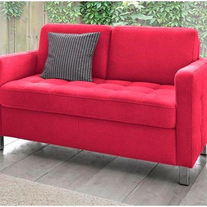 2-Sitzer SIT&MORE Pablo Sofas Gr. B/H/T: 133 cm x 78 cm x 78 cm, Lu x us-Microfaser, rot 2-Sitzer Sofas