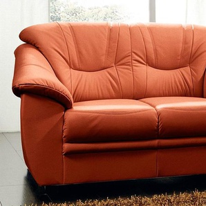 2-Sitzer SIT&MORE Savona Sofas Gr. B/H/T: 148 cm x 90 cm x 90 cm, Kunstleder SOFTLUX, orange (terrakotta) 2-Sitzer Sofas inklusive Federkern