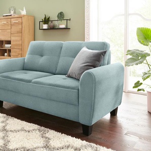 2-Sitzer SIT&MORE Varese Sofas Gr. B/H/T: 174 cm x 91 cm x 90 cm, Struktur fein, blau (aqua) 2-Sitzer Sofas