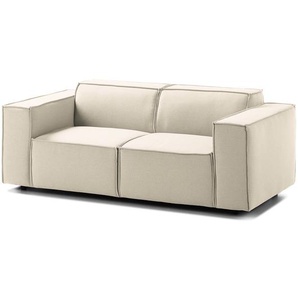 2-Sitzer Sofa Beige Webstoff Osta 189 x 70 x 96cm Keine Funktion Modern