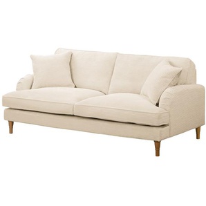 2-Sitzer Sofa Beige Cordstoff Lola 190 x 85 x 96cm Modern