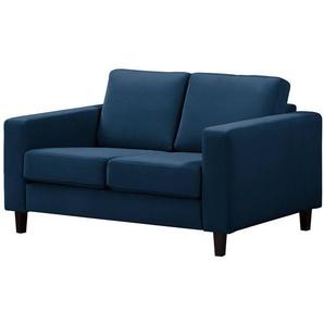 2-Sitzer Sofa Blau Samt Vaia 154 x 86 x 90cm Skandi