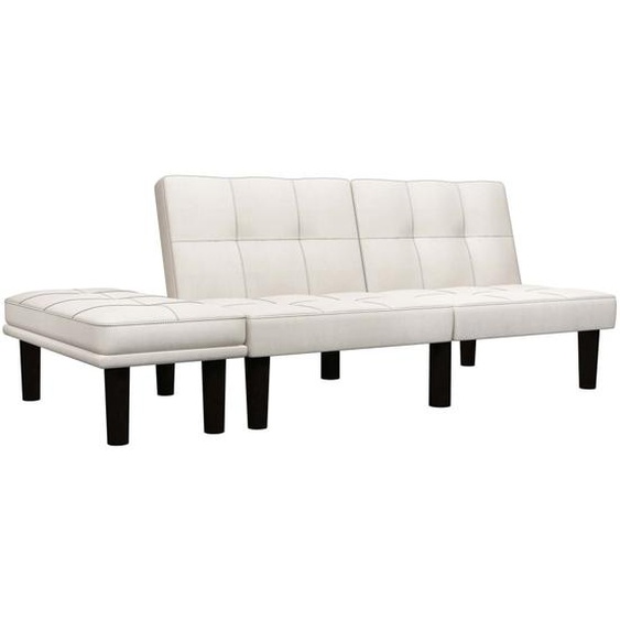 2-Sitzer-Sofa Cremeweiß Stoff