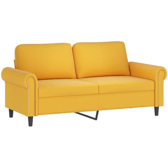 2-Sitzer-Sofa Gelb 140 cm Samt