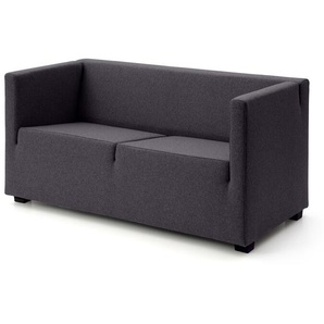 2-Sitzer Sofa Janis anthrazit grau, Designer Artefakt, 70x140x70 cm