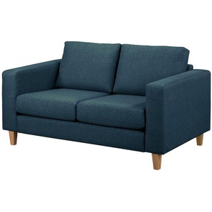 2-Sitzer Sofa Blau Webstoff Lark 154 x 86 x 90cm Skandi