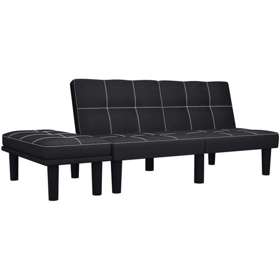 2-Sitzer-Sofa Schwarz Stoff