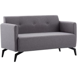 2-Sitzer-Sofa Stoff 115x60x67 cm Hellgrau