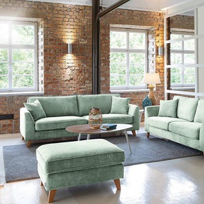 2-Sitzer Sofa Tocon Blau Cordstoff Caron 200 x 63 x 90cm Modern