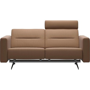 2-Sitzer STRESSLESS Stella Sofas Gr. B/H/T: 185 cm x 78 cm x 93 cm, Leder PALOMA, Armlehnen S2-mit Relaxfunktion, braun (almond paloma) 2-Sitzer Sofas