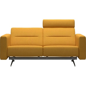 2-Sitzer STRESSLESS Stella Sofas Gr. B/H/T: 185 cm x 78 cm x 93 cm, ROHLEDER Stoff Q2 FARON, Armlehnen S2-mit Relaxfunktion, gelb (yellow q2 faron) 2-Sitzer Sofas