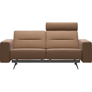 2-Sitzer STRESSLESS Stella Sofas Gr. B/H/T: 197 cm x 78 cm x 93 cm, Leder PALOMA, Armlehnen S1-mit Relaxfunktion, braun (almond paloma) 2-Sitzer Sofas