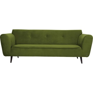 2-Sitzer TOM TAILOR HOME NEW WAVE CHIC Sofas Gr. B/H/T: 193 cm x 81 cm x 91 cm, Samtstoff TSV, grün (olive tsv 23) 2-Sitzer Sofas