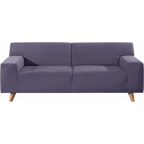 2-Sitzer TOM TAILOR HOME NORDIC PURE Sofas Gr. B/H/T: 186 cm x 77 cm x 91 cm, Samtstoff STC, lila (purple stc 18) 2-Sitzer Sofas