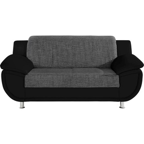 2-Sitzer TRENDMANUFAKTUR Sofas Gr. B/H/T: 178 cm x 85 cm x 94 cm, Kunstleder SOFTLUX-Struktur, Ohne Federkern, schwarz-weiß (schwarz, schwarz, weiß) 2-Sitzer Sofas