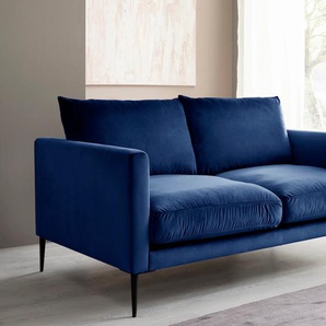 2-Sitzer TRENDS BY HG Svea Sofas Gr. B/H/T: 160 cm x 80 cm x 88 cm, Microvelours, blau 2-Sitzer Sofas