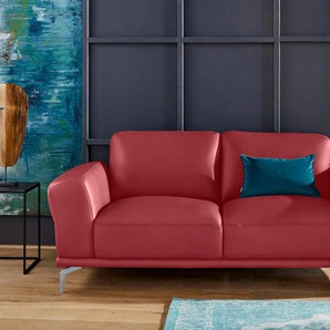 2-Sitzer W.SCHILLIG montanaa Sofas Gr. B/H/T: 192 cm x 78 cm x 94 cm, Longlife Xtra-Leder Z59, rot (ruby red z59) 2-Sitzer Sofas