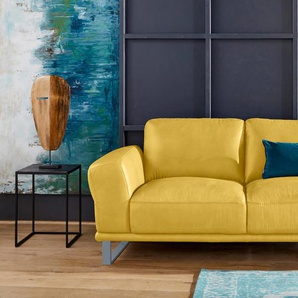 2-Sitzer W.SCHILLIG montanaa Sofas Gr. B/H/T: 192 cm x 78 cm x 94 cm, Longlife Xtra-Leder Z69, gelb (lemon z69) 2-Sitzer Sofas