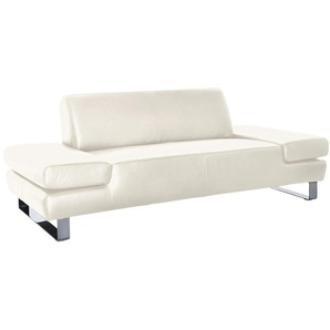 2-Sitzer W.SCHILLIG taboo Sofas Gr. B/H/T: 202 cm x 76 cm x 91 cm, Longlife Xtra-Leder Z59, mit Armlehnenverstellung, weiß (weiß z59) 2-Sitzer Sofas mit Normaltiefe, inklusive Armlehnenverstellung