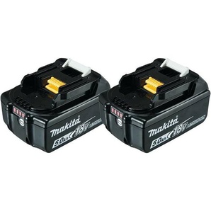 Makita - 2 Stück 18 v 5 Ah Li-Ion BL1850B Akkus mit Ladeanzeige – 197288-2
