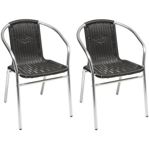 2 Stück Bistro Stapelstuhl Aluminium-D537481-2-var1