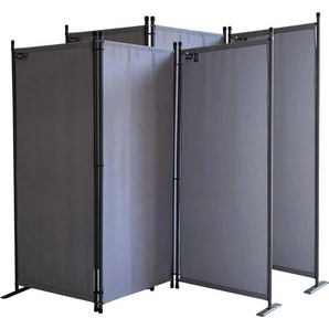 2 Stück Paravent 3 Teilig 170 x 165 cm GRAU Stoff Raumteiler Trennwand Balkon Sichtschutz Stellwand Faltbar